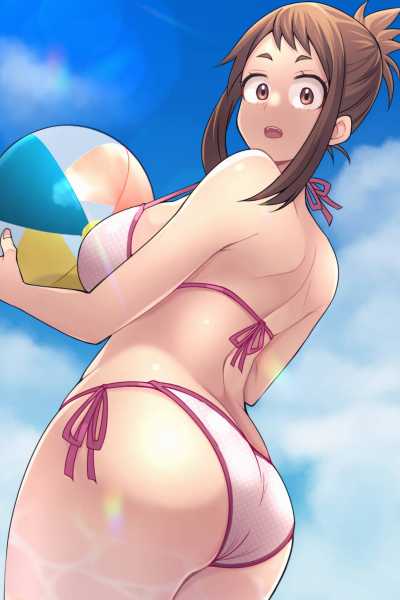 Beach Ochako Lineart Ashiashi Colors Kobaji Hentai Rule R Xxx