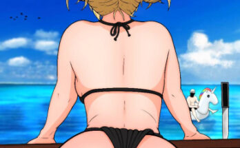 1725 beach day toga theartofnel Himiko Toga on Black Bikini [TheArtOfNel]