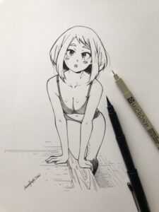 Ochako in underwear [Animanghayo_Draw]