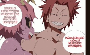 mina-helping-kirishima-with-his-hardening-quirk-coffing-dutheg123.gif