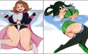 ochako-and-tsuyu-trying-raven-and-starfires-costume-styles-melonwuff.jpg