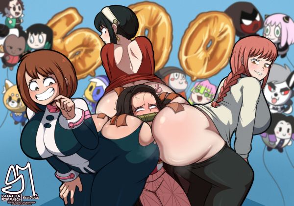 Uraraka Yor Makima And Nezuko Semidraws Hentai Rule R Xxx