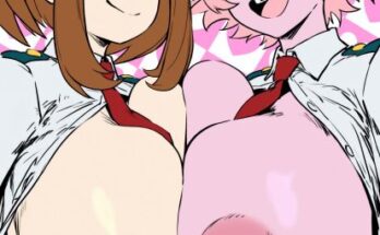 85493 ochako and mina press their plus ultra milkers together paraiiaxfused Ochako and Mina press their Plus Ultra milkers together (ParaIIaxfused)